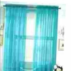 Turquoise curtains